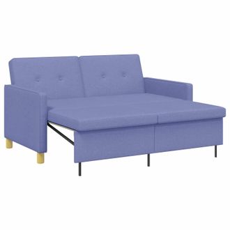 vidaXL Sof&aacute; Cama Desplegable Azul Jeans Tela Vidaxl