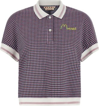Marni Multicolor Check Patterned Polo