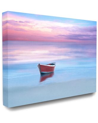 Stupell Industries Boat On A Calm Sea Ocean Horizon Photograph