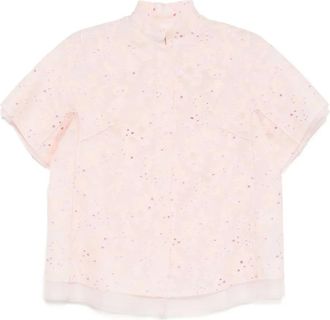 Shiatzy Chen Giacca in organza con colletto alla coreana - Rosa