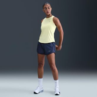 Nike Womens Tempo Dri-FIT Mid-Rise Brief-Lined Running Shorts in Blue | HM6096-411
