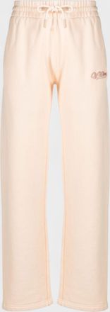 Off-white Womens Embroidered Baseball Logo Tapered Sweatpants Nude - Size X-Large