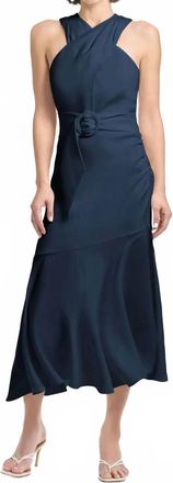 Sachin & Babi Naomi Halter Midi Dress In Midnight