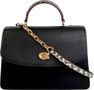 Coach Black Parker Top Handle Bag