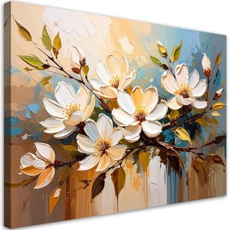 Artgeist Quadro Su Tela, Fiori Bianchi Rametti Natura - 90x60