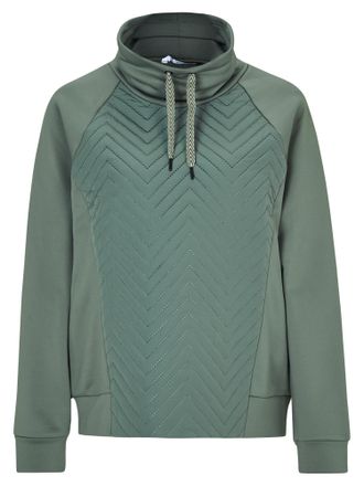 Ziener Hoodie ZIENER JAORA, Damen, Gr. 36, grau (graugr&uuml;n), Obermaterial: 1. 94% Polyester, 6% Elasthan, 2. 100% Polyester;Futter: 100% Polyester;, Sweatshir