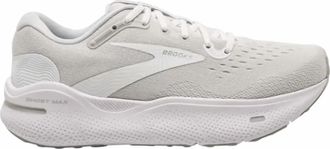 Brooks Womens Ghost Max Shoe In White/oyster/metallic Silver