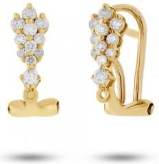 Allurez 0.34ct 18k Yellow Gold Diamond Earrings