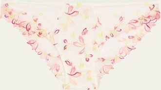 Lise Charmel Folie DEte Floral-Embroidered Italian Briefs