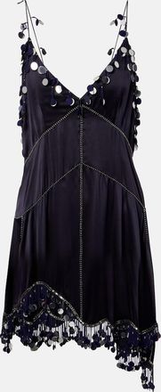 Isabel Marant Ludna embellished silk satin minidress