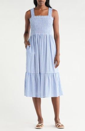 Beach Lunch Lounge Elissa Smocked Midi Dress in Dreamy Cloud at Nordstrom Rack, Size X-Small