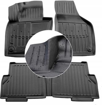 OEM Alfombrillas Y Limpiaparabrisas De Goma Para Vw Sharan 2 A Partir De 2010 - Ud Troughs