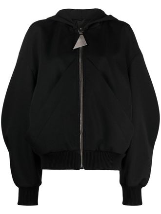 The Attico Bomberjack met capuchon - Zwart