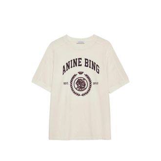 Anine Bing Jaylin T-shirt Collegiate - Cream