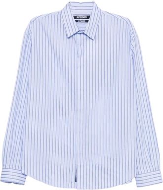 Jacquemus Overhemden, Heren, Blauw, M, Katoen, Casual Shirt