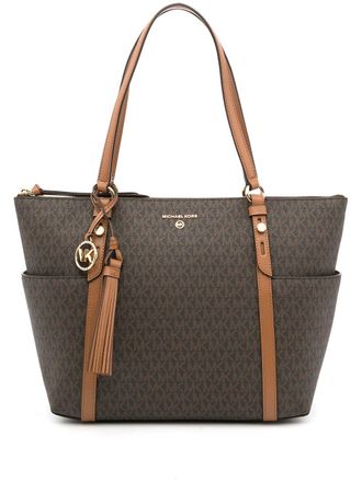 Michael Kors Shopper met monogramprint - Bruin