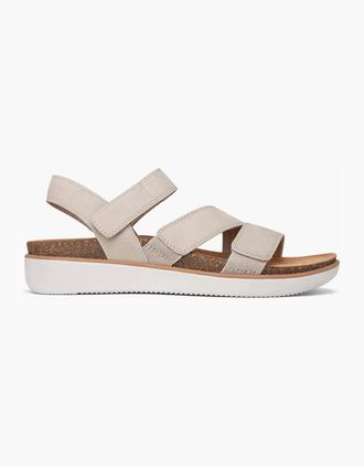 Skechers Womens Skechers LIFTED COMFORT Womens Ankle Strap Sandals Taupe - Cream - Size: 5