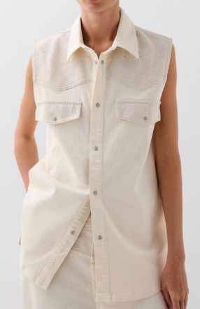 Scalpers White Trize Vest in Offwhite at Nordstrom, Size Medium Eu