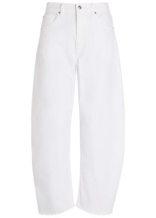 Frame Denim The Bubble Crop Curved-leg Jeans - White - 27 (W27 / UK8-10 / S)