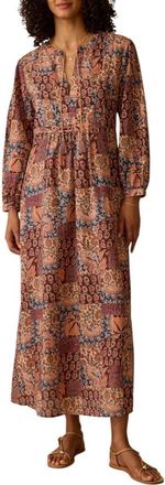 Faherty Sandy Long Sleeve Cotton Maxi Dress in Madeira Patchwork at Nordstrom Rack, Size Xx-Small