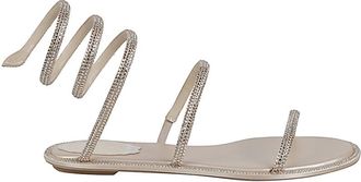 Rene Caovilla Golden Slip-on Sandals