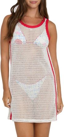 Billabong Lottie Hall Youre A Star Open Stitch Minidress in Salt Crystal at Nordstrom, Size X-Large