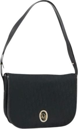 Dior Pre-owned Shoulder Bags, female, Black, Size: ONE SIZE Pre-owned Trotter Canvas Shoulder Bag