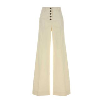 Etro Etro, Wide Jeans, female, White, Size: W26 Flared Stretch Cotton Denim Jeans