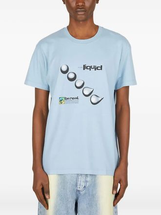 Eytys liquid-print T-shirt - Blue