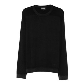 Emporio Armani Truien & Vesten, Heren, Zwart, XL, Wol, Wool Pullover