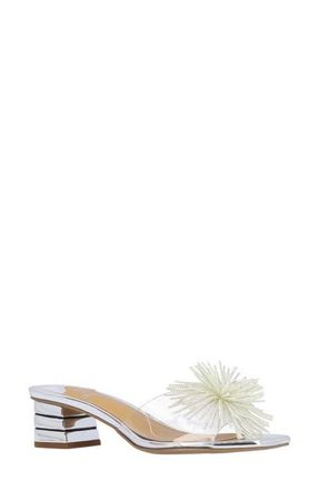 J. Rene&eacute; Ozara Slide Sandal in Clear/Silver at Nordstrom, Size 10.5