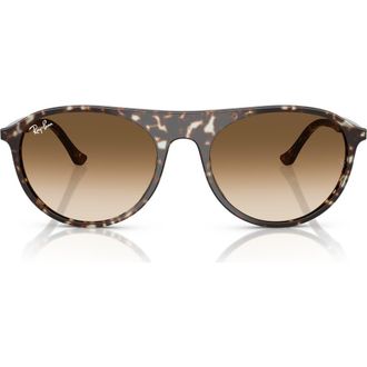 Ray-Ban 56mm Polarized Gradient Pilot Sunglasses in Tortoise/Yellow Grad at Nordstrom Rack