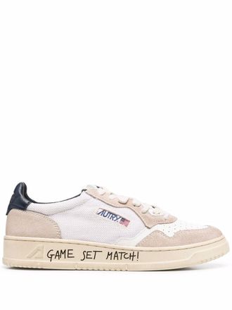 Autry Aulm lace-up sneakers - men - Fabric/Rubber/Fabric/Calf Leather/Calf Leather - 42 - White