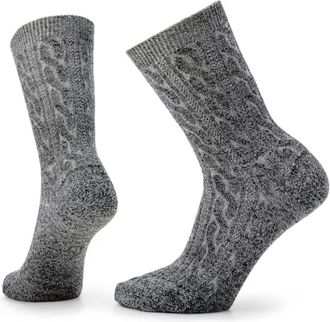 Smartwool Womens Everyday Cable Crew Socks White L