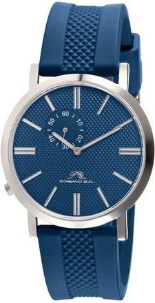 Porsamo Bleu Bennett Silicone Strap Watch, 40mm in Blue at Nordstrom Rack
