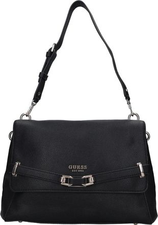 Guess Silvye Flap Schoudertas - Dames - Schoudertassen - Zwart - ONE Size - Leer - Tassen