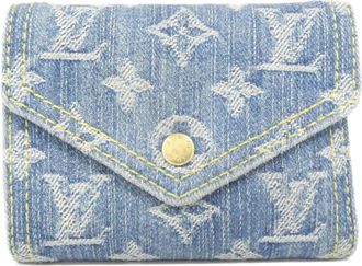 Louis Vuitton Blue Denim Wallet (Tri-Fold) (Pre-Owned)