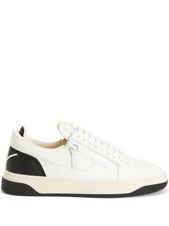 Giuseppe Zanotti Gz94 double-zip low-top sneakers - men - Calf Leather/Rubber/Fabric - 40 - White