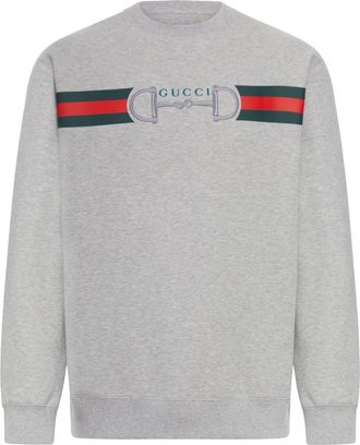Gucci COTTON JERSEY SWEATSHIRT WITH PRINTED LOGO - Gucci - Man