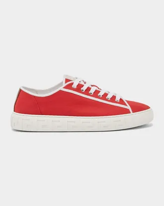 Versace Jeans Couture Men & apos;s Greca Canvas Sneakers