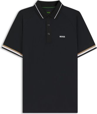 BOSS Active slim-fit polo shirt with branded details