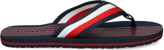 Tommy Hilfiger Signature Tape flip-flops - men - Polyester/Polyethylene vinyl acetate (PEVA)/Polyester - 44 - Red