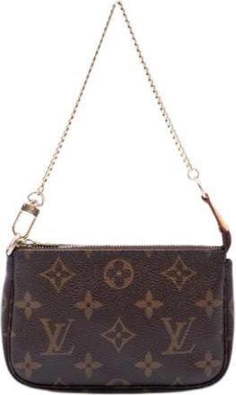 Louis Vuitton Pre-owned Mini Pochette Accessoires - Dames - Vintage Mini Tas - Bruin - ONE Size - Vintage