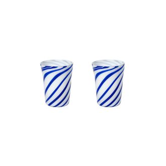 BITOSSI HOME Set of 2 Glasses H.11 d. 8.5 Blue