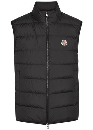 Moncler Contrin Quilted Shell Gilet - Black - 6 (UK46 / Xxxl)