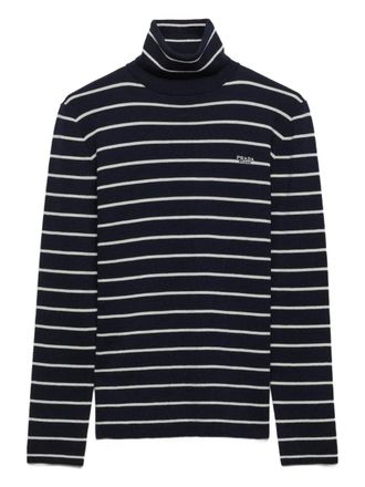 Prada stripe wool sweater - Blue