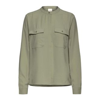 Ichi Ichi - Ihsoffie LS Bluser 20123902 - Dames - Blouses & Shirts - Groen - Maat: L