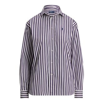 Ralph Lauren Overhemden, Dames, Veelkleurig, 2Xs, Gestreepte Button-Up Shirt