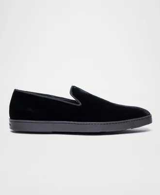 Santoni Men & apos;s Muad Formal Velvet Loafers