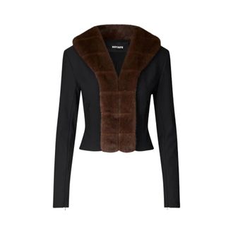 Rotate Maglione con finiture in ecopelliccia - - Jackets - Donna - Nero - S